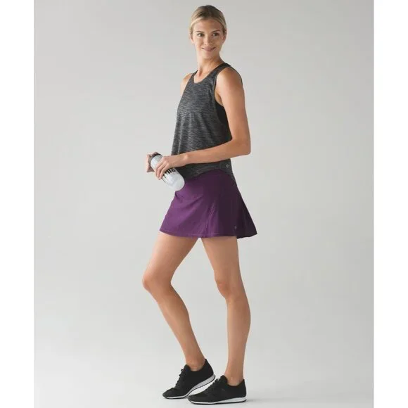 Lululemon 6 Tall Circuit Breaker Skirt Darkest Magenta Plum- Rare - Picture 11 of 11